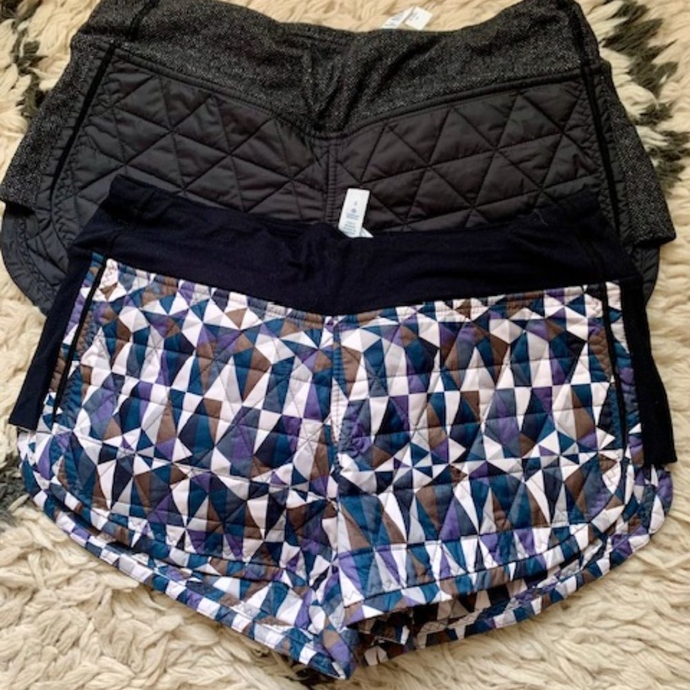 2 pairs of Lululemon quilted shorts